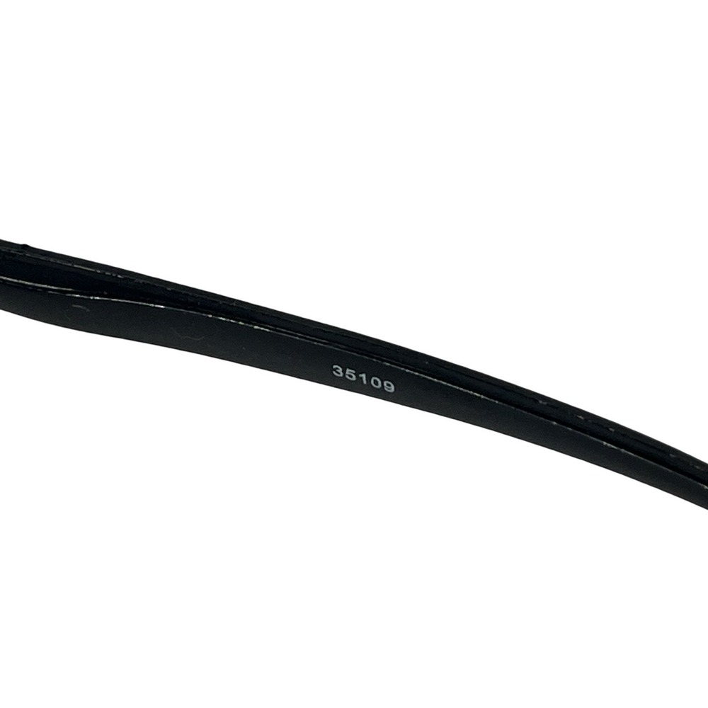 NOS Deziner Rimless Shield Sunglasses Black Silver Y2K Wrap Cybercore Indie - Picture 6 of 7
